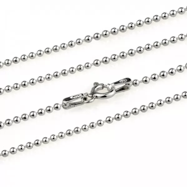 Łańcuszek ze srebra - wzór kulkowy (60cm)