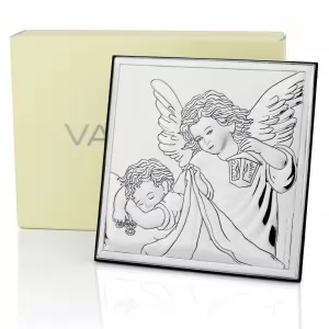 srebrny obrazek anioł stróż na wyjątkowy prezent