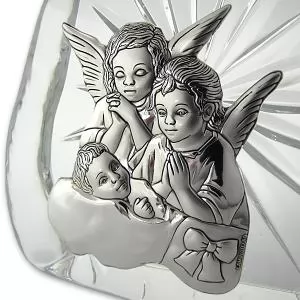 obrazek z aniołkiem na chrzest