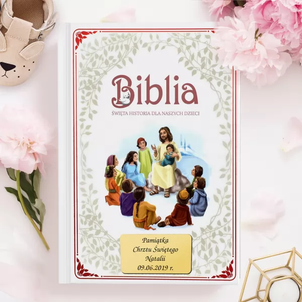 Biblia Święta Historia dla naszych dzieci - prezent z grawerem