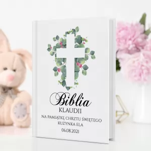 personalizowana biblia na chrzest