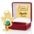 anioł swarovski w pudełku z dedykacją na prezent na chrzciny zielony kryształ