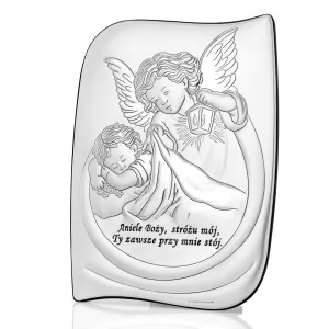obrazek z aniołem stróżem na prezent na chrzciny